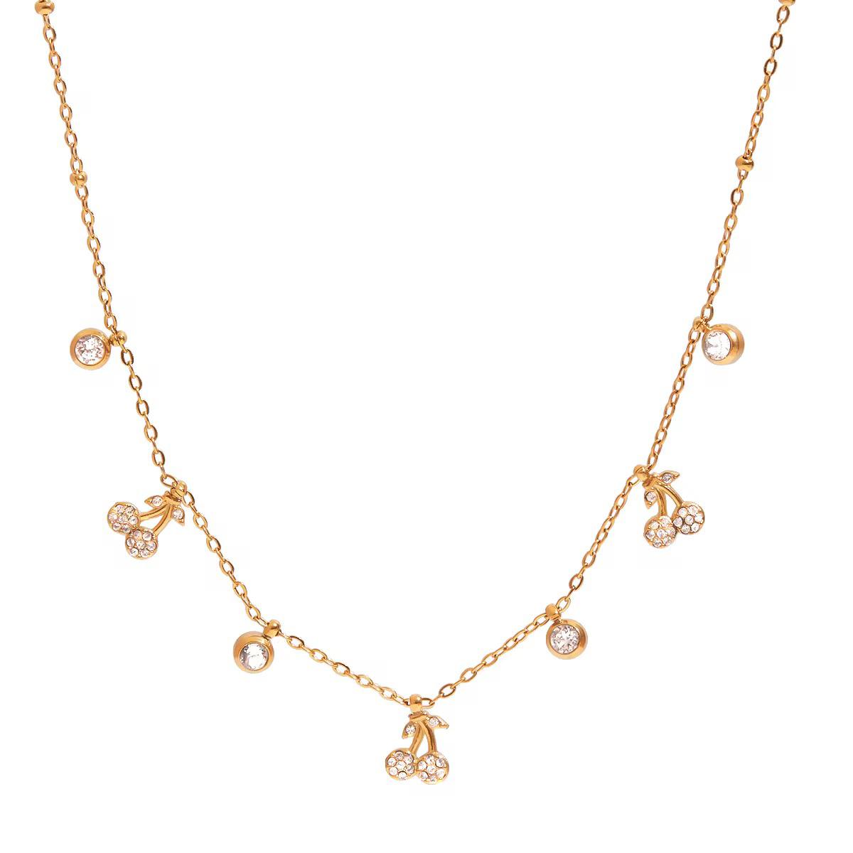 Collier Cerise Doré