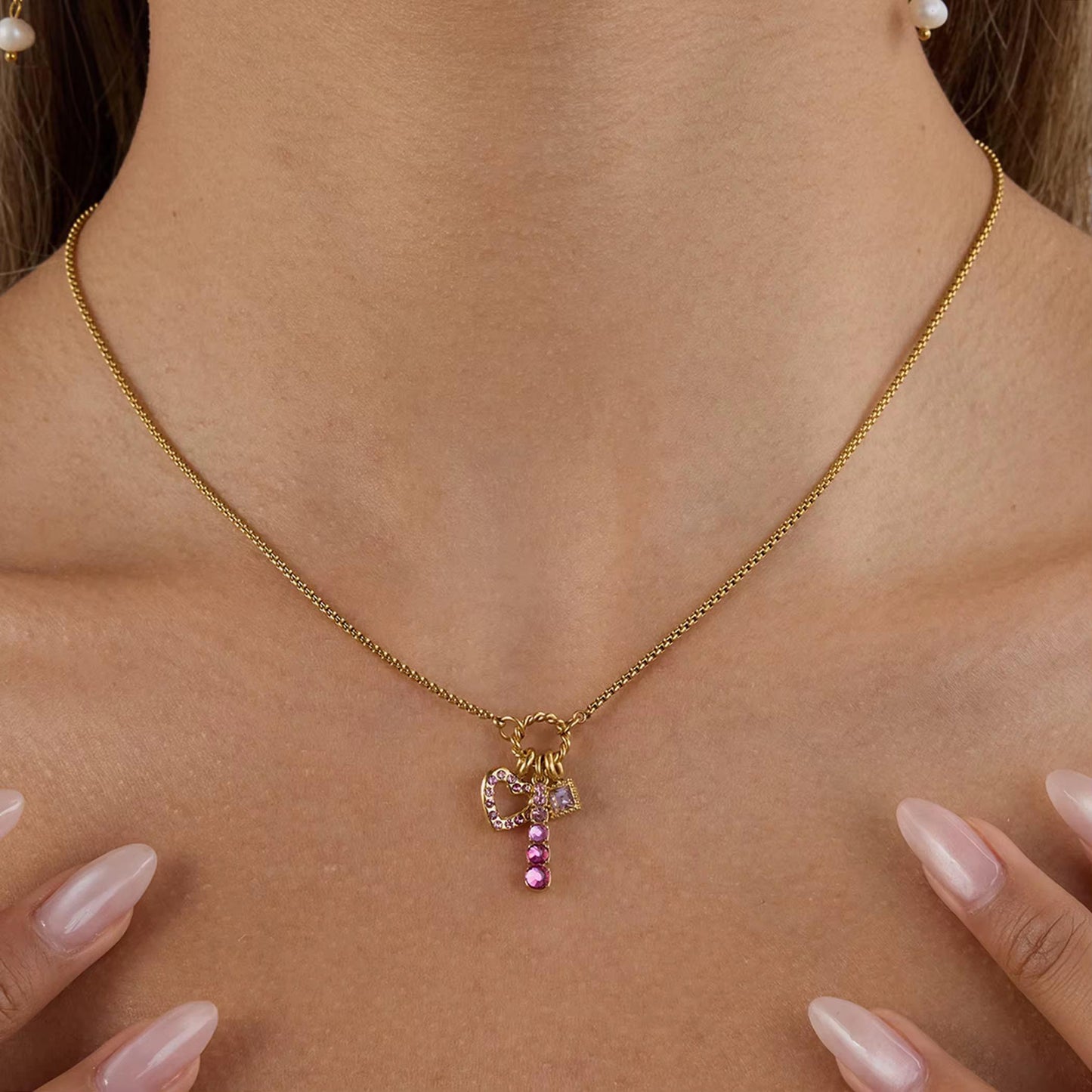 Collier Pink Charms