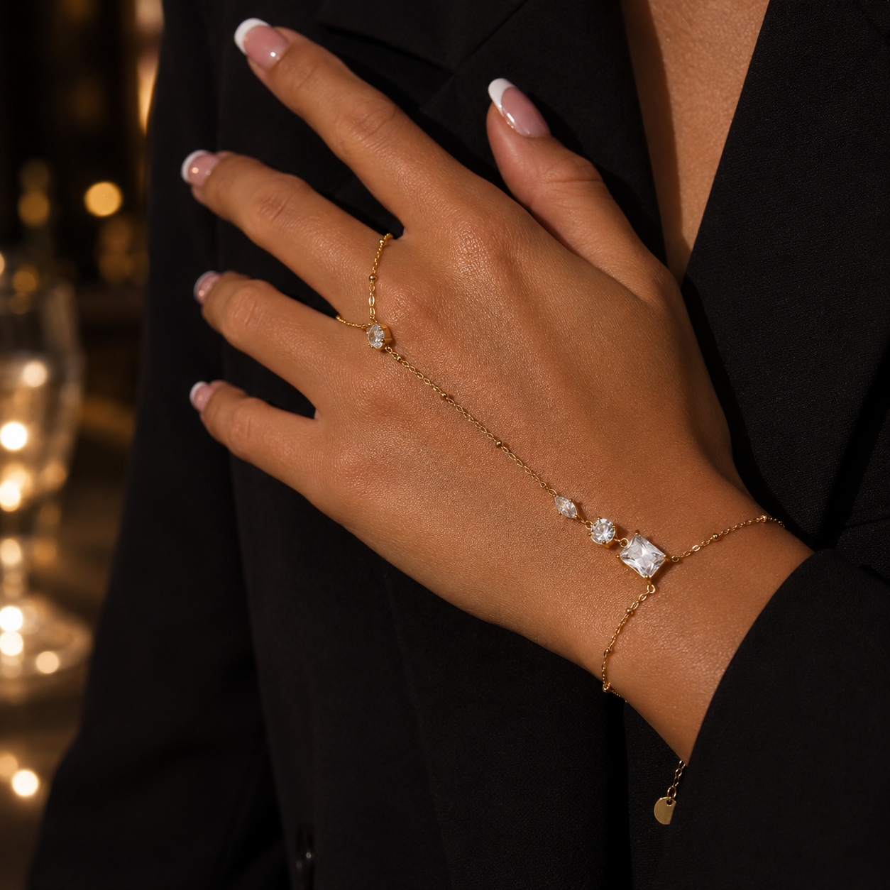 Chaîne de Main Éclat de Diamant