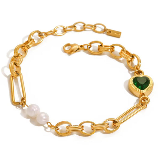 Bracelet Cœur d’Émeraude