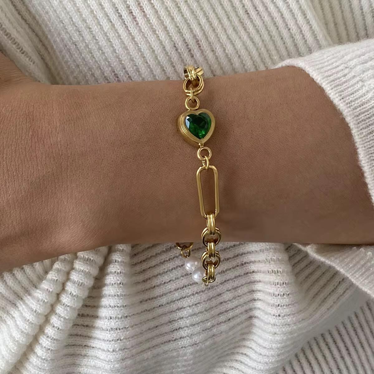 Bracelet Cœur d’Émeraude