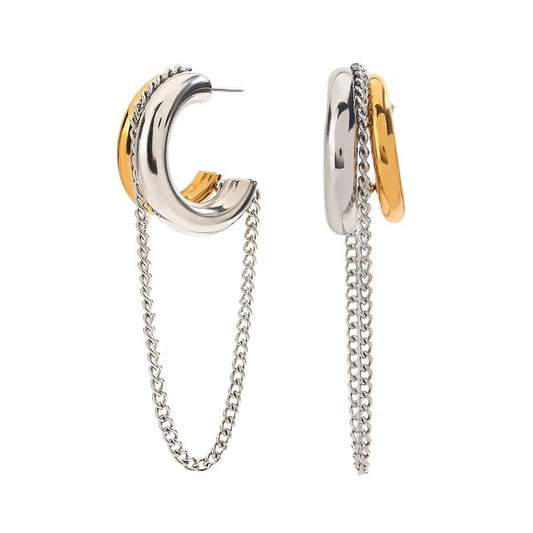 Boucles d’Oreilles Dual Chain