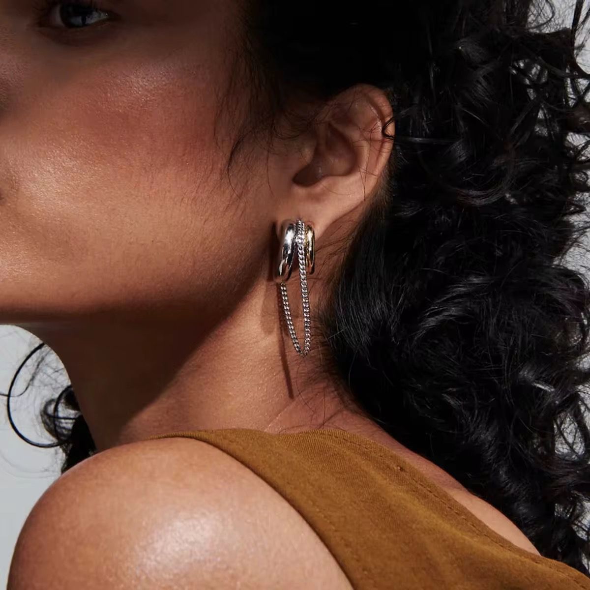 Boucles d’Oreilles Dual Chain